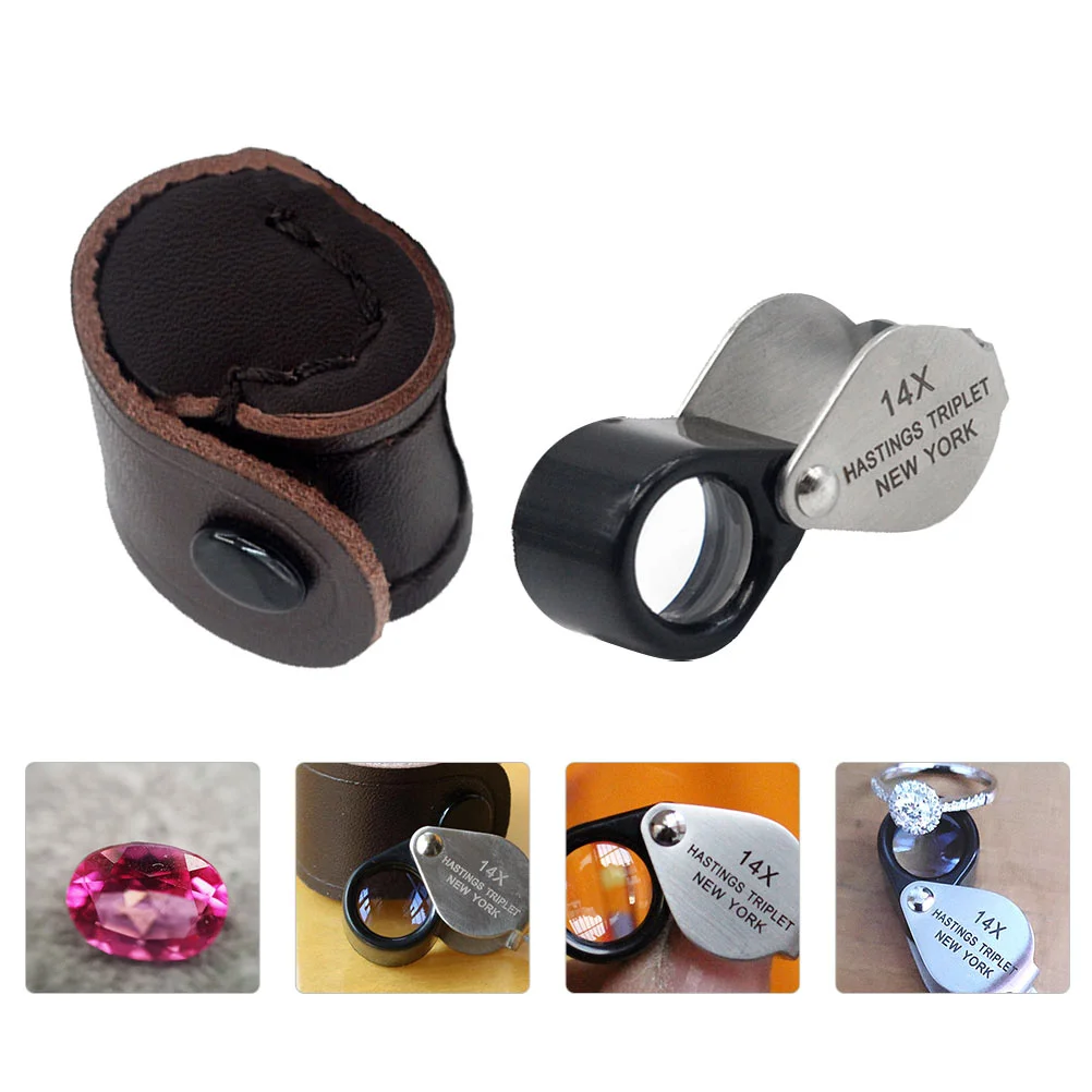 

14 X Times Magnifying Glass Jewelers Eye Loupes Coins Lupe of Sciences Optical Lens