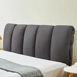 Removable Washable Soft Headboard Pillow High Rebound Sponge Backrest Headboard Cover Luxury Suede King Queen Size Head Cover