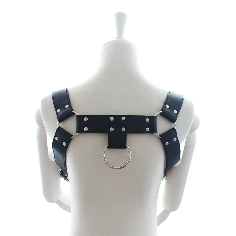 Gay Rave Harness Hot Man Body Chest Harness Belt Shoulder Strap Punk Rave Costumes Harness Metal Buckle Sex Toy For Men Lingerie