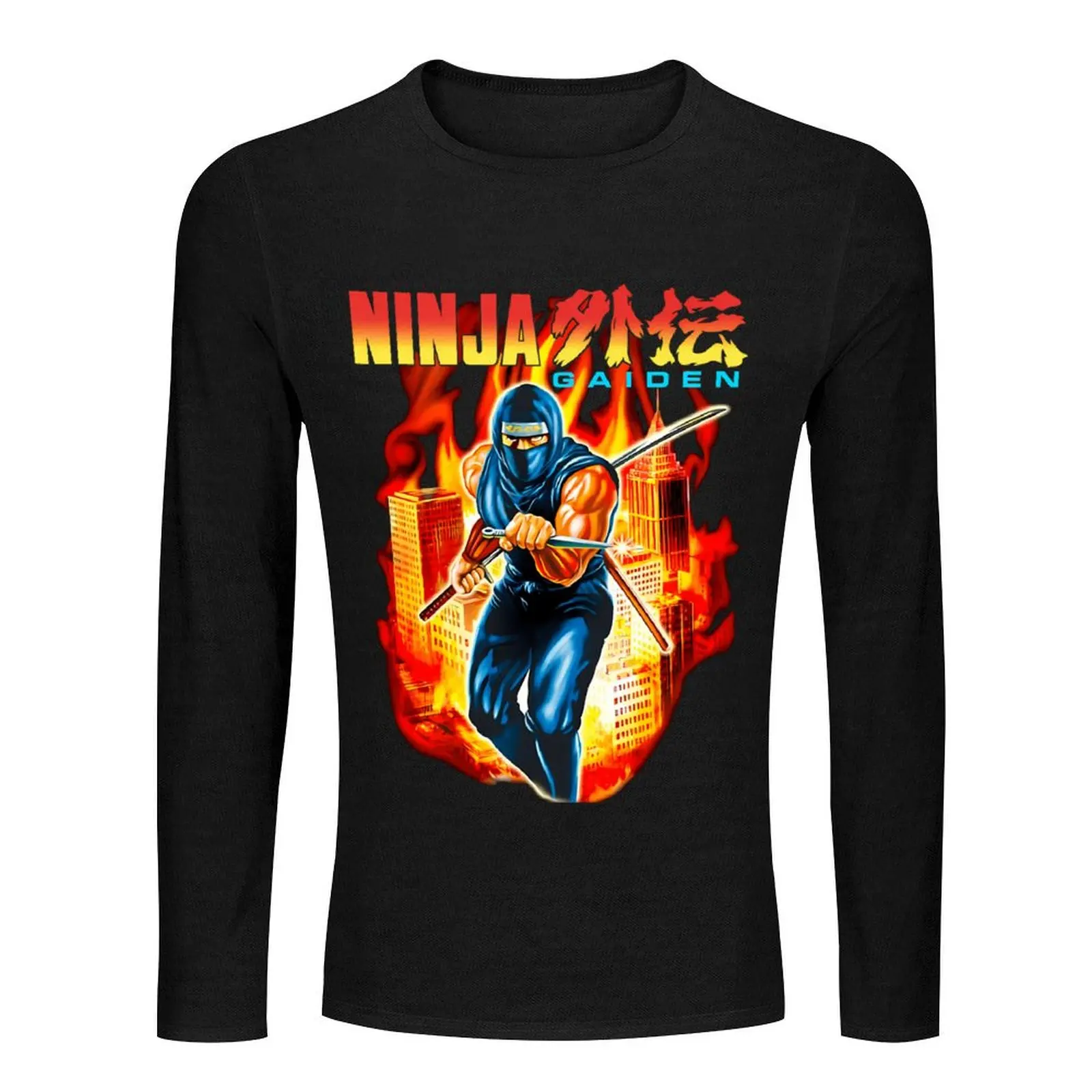 NINJA GAIDEN BOX ART Long T-Shirt boys t shirts custom t design your own heavyweight mens vintage