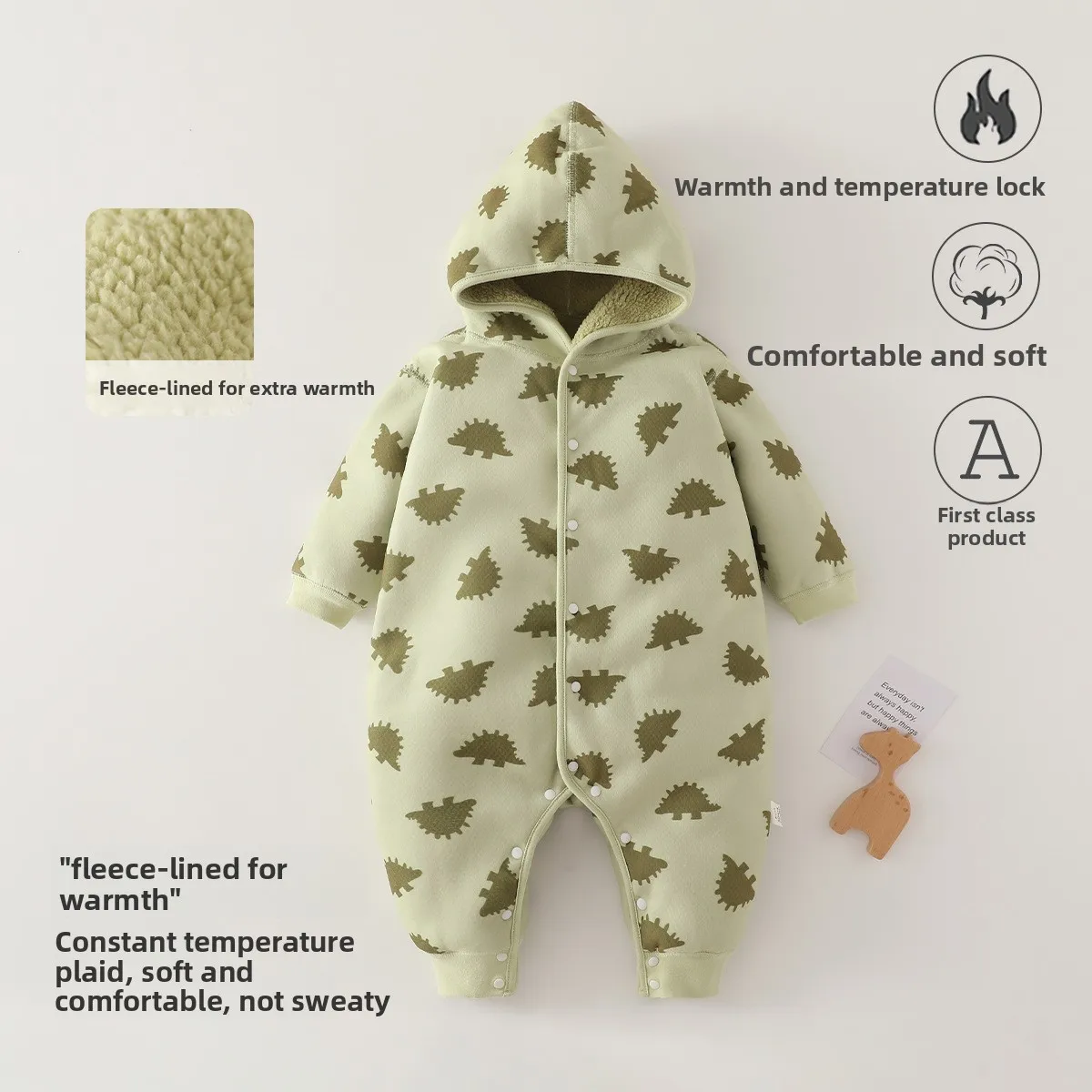 

Baby Onesie Autumn and Winter Clothes Fleece Warm Double-sided Fleece 0-1 Year Old Baby Going Out Climbing Clothes
