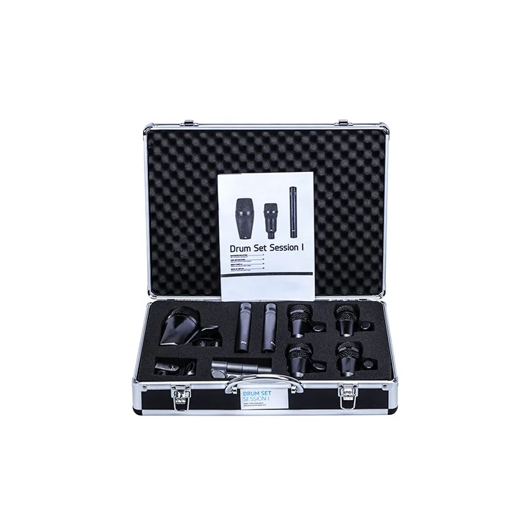 

KG7 Pickup Acoustic Drums Dynamic Microphone Musical Instrument Mic Kit with Aluminum Case