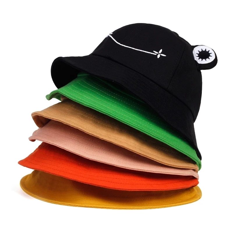 1 Summer Unisex Cute Frog Fisherman Hat for Outdoor Leisure Sunshade Suitable for Daily Use