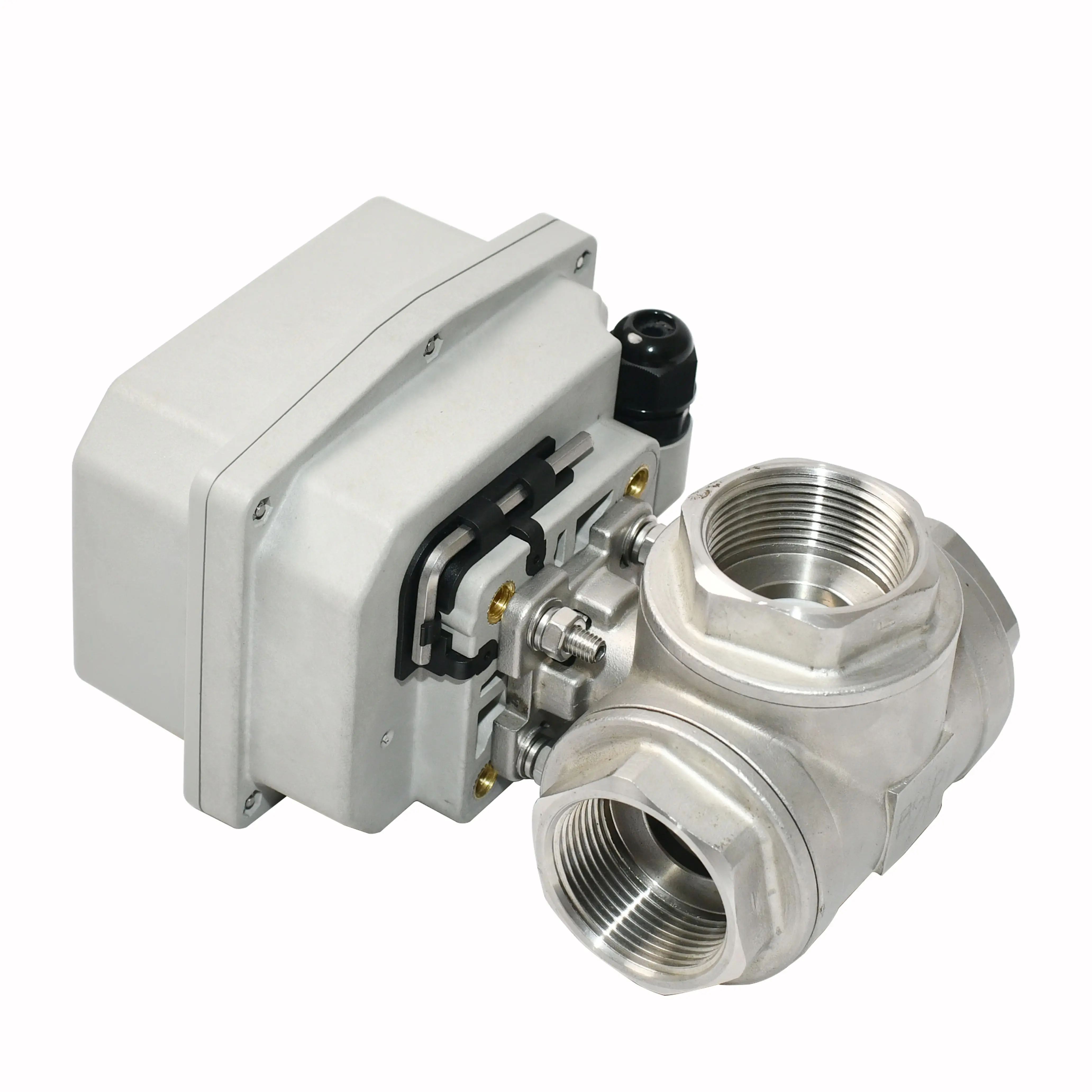 cr201 DN25 1'' ON-Off Type Electric Ss Threaded Stainless Steel DN15~DN50 Mini 3 Way Control Actutaor Rst485 Ball Valves PN16-PN