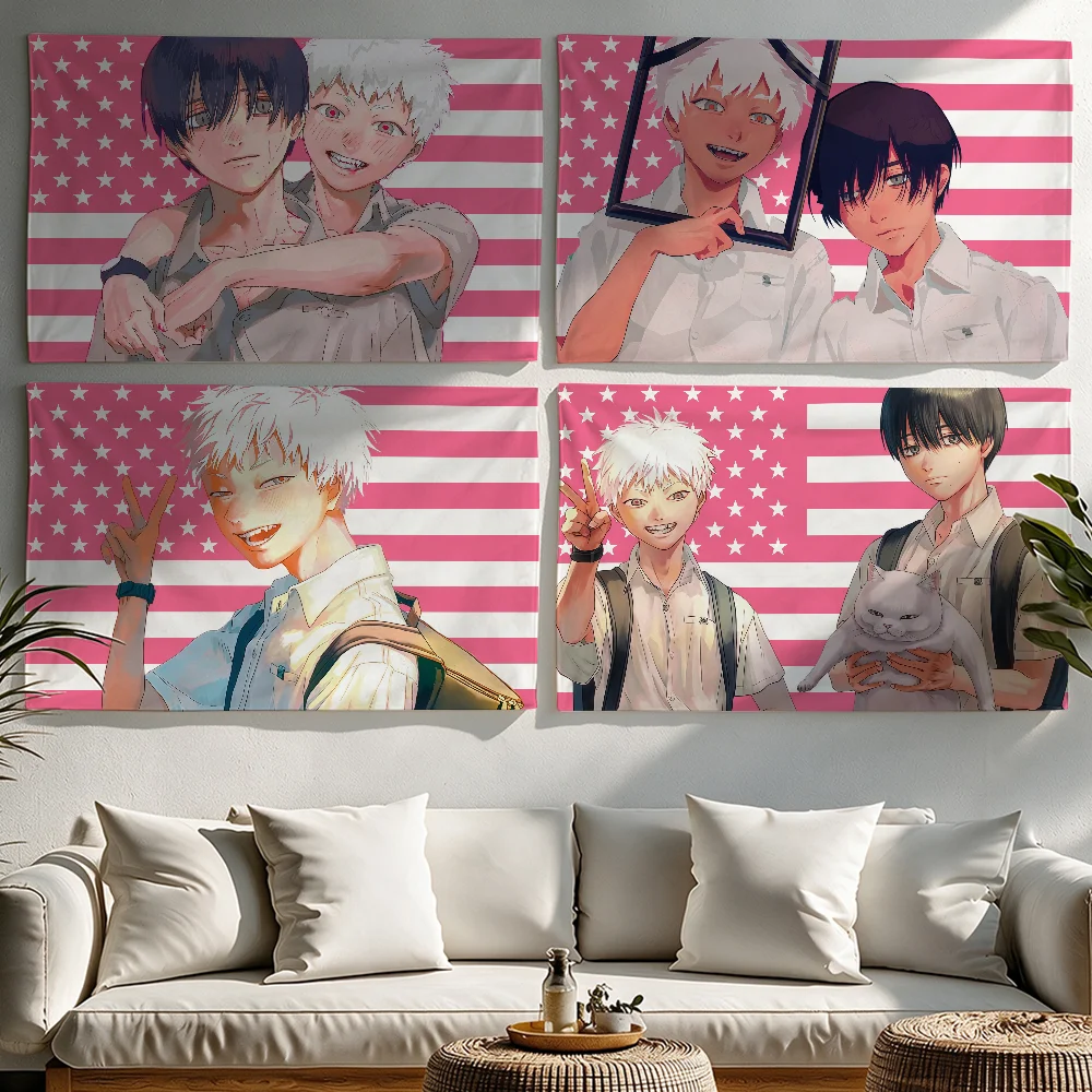 The S-Summer H-Hikaru Died Anime flag Tapestries Outdoor Parties Bedrooms Living Rooms Dorm Rooms Wall Decor Banners Gifts