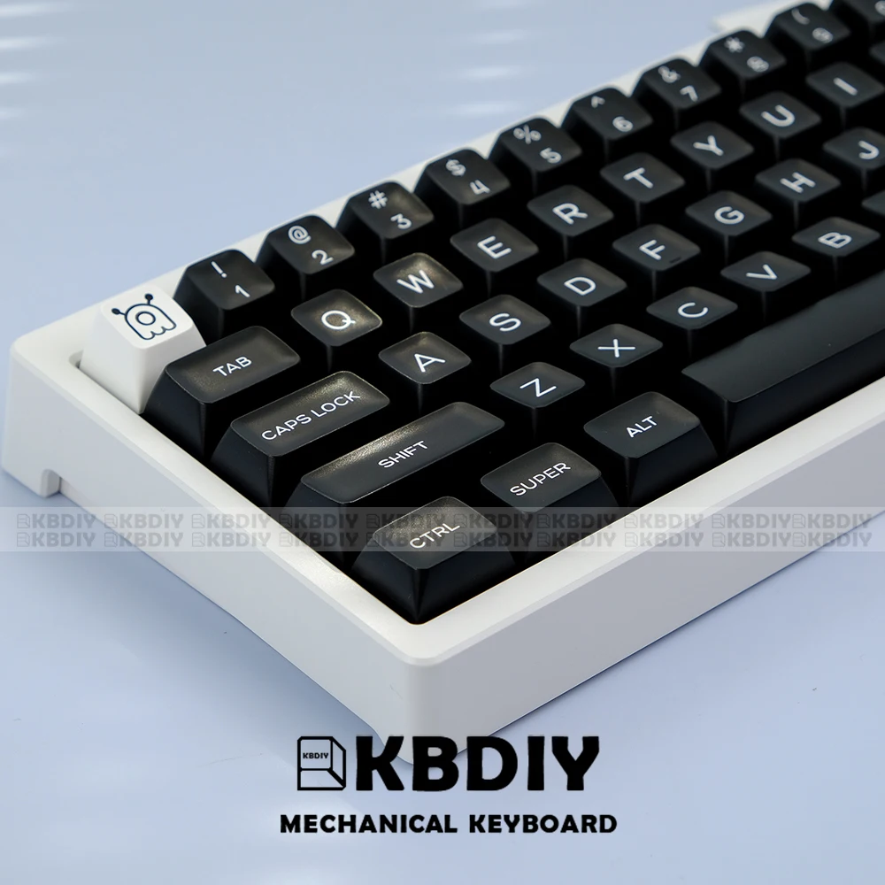 Kbdiy gmk wob schwarz keycap pbt double shot keycaps sa profil tasten kappen set iso enter 7u space bar für benutzer definierte mechanische tastatur – Detail 4