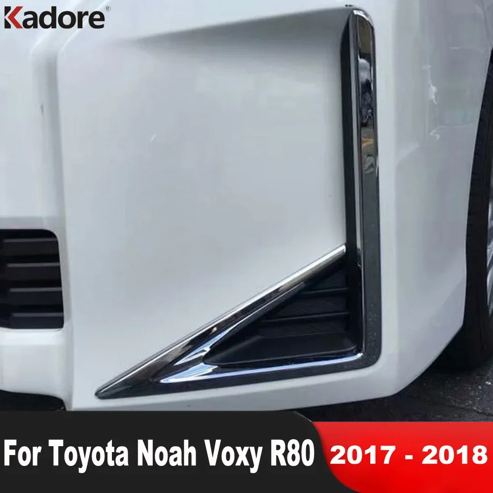 

Передняя противотуманная фонарь, обшивка для Toyota AI Voxy R80 2017 2018, хромированная Автомобильная головка, противотуманная фара, противотуманная рамка, аксессуары