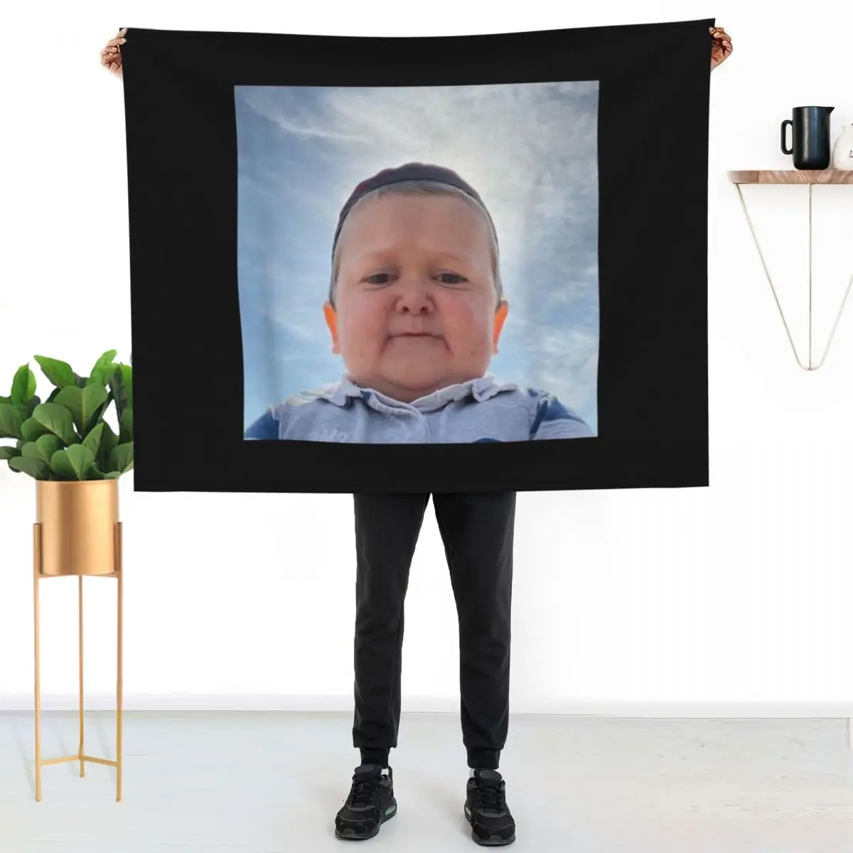 Hasbulla - Hasbulla Hasbullah smile - Hasbullah Throw Blanket Color Fast Cozy Throw Blanket