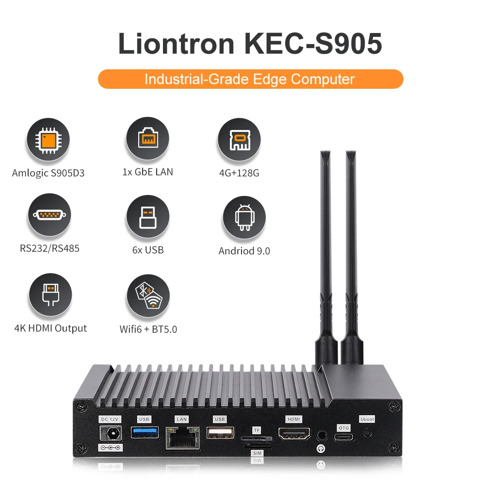 Liontron-Mini PC SBC, ordinateur monocarte, boîtier en alliage d'aluminium, technologie WiFi, technologie EMMC 128G, DDR4, Amlogic S905D3, 4G