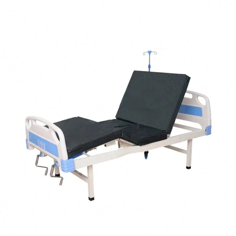 head board manual two crank home care bedTwo-function medical bed with casters 2 crank hospital bed price