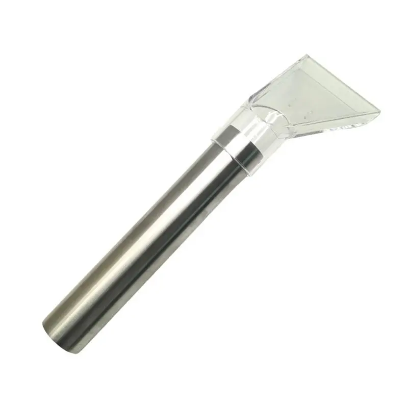 B80B Transparent Vacuum Nozzle Squeegee Head 38mm Wet Dry Vacuum Cleaner Attachment with Stainless Steel Tube for Carpet Hard