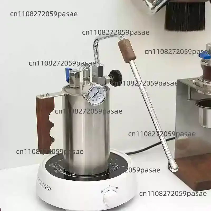 Steam Milk Frother for Coffee Latte Art and Whipping Milk, Stainless Steel, Direct-Heat, Compact Model for Home and Commercial