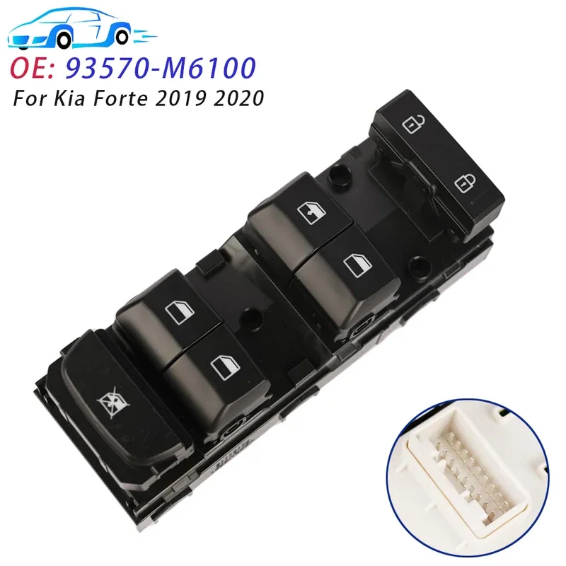 93570-M6100 For Kia Forte 2019 2020 Front Left Driver Side Master Power Window Switch Control Button Car Accessories 93570M6100