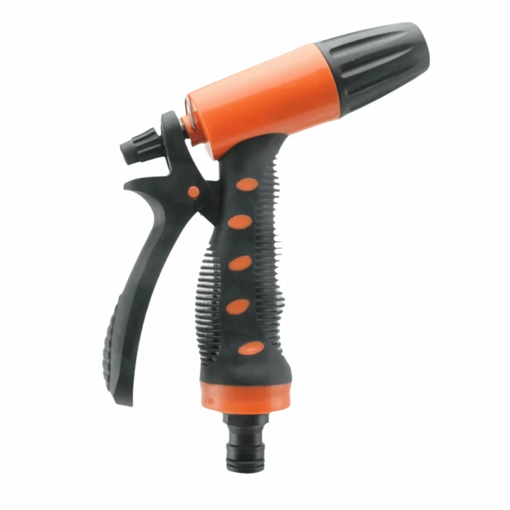 ABS,TPR Garden Hose Sprayer Ergonomic Handle 1/2 inch quick connector Garden Spray Head Orange and Black Multi-Function