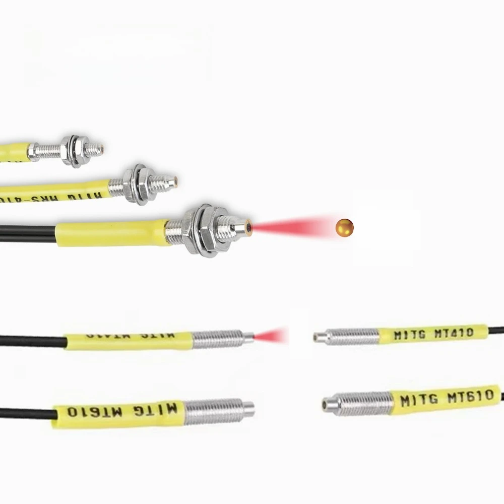 مستشعر الألياف الضوئية البصرية لمكبر الصوت الكهروضوئي التبديل حساسية عالية منتشر عاكس من خلال شعاع M3 M4 M6 الموضوع