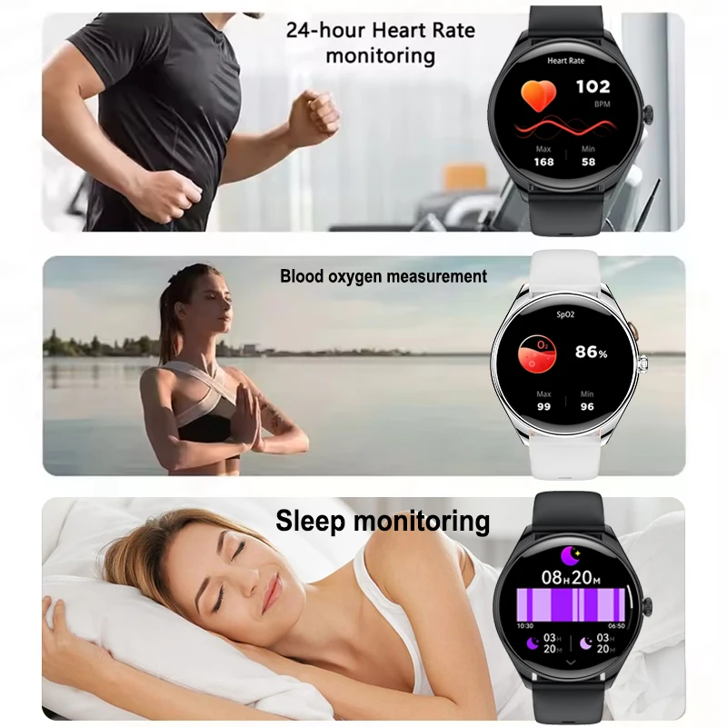 جديد رقيقة جدا ساعة ذكية الرجال النساء AMOLED HD عرض 100 + الرياضة معدل ضربات القلب HD بلوتوث دعوة مقاوم للماء ساعة ذكية لهواوي