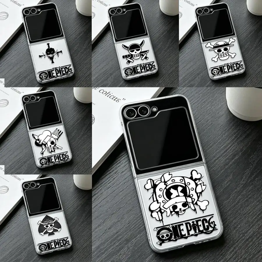 One Piece Logo Case for Samsung Galaxy Z Flip 7 ZFlip7 FE ZFlip4 ZFlip6 ZFlip3 ZFlip5 Z Flip 6 5 4 3 Transparent Soft Phone