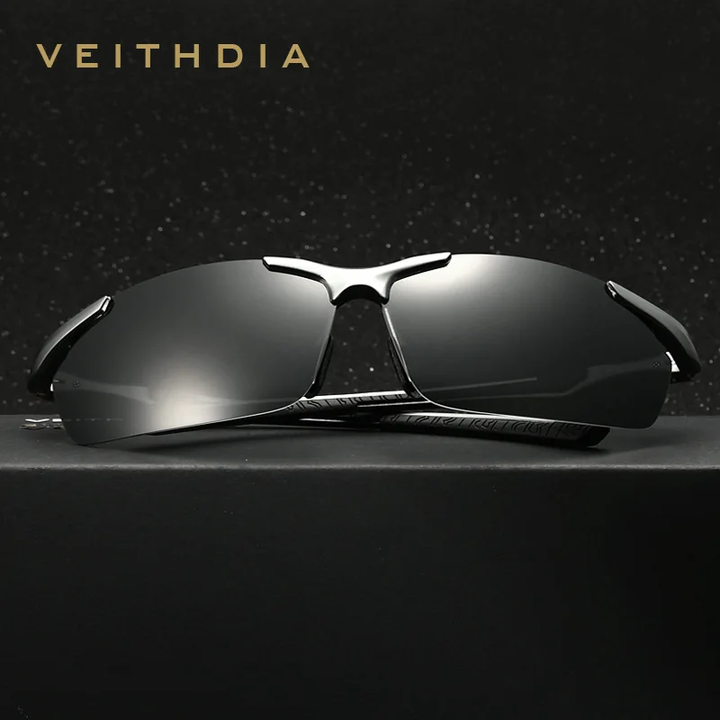 VEITHDIA Brand Designer Men\'s Sunglasses Aluminum Magnesium Polarized UV400 Sun Glasses Cycling Sports Male Outdoor Eyewear 6592