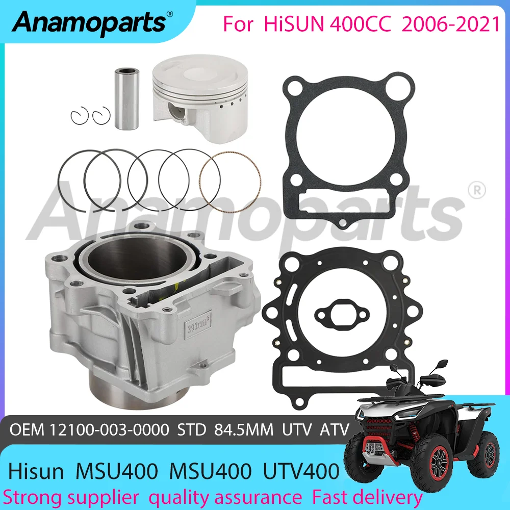 STD 84.5mm Motocylcle cylinder piston gasket Rebuild Overhaul for 2006-2021 Hisun MSU400 YS UTV MSU YS UTV400 CC 12100-003-0000