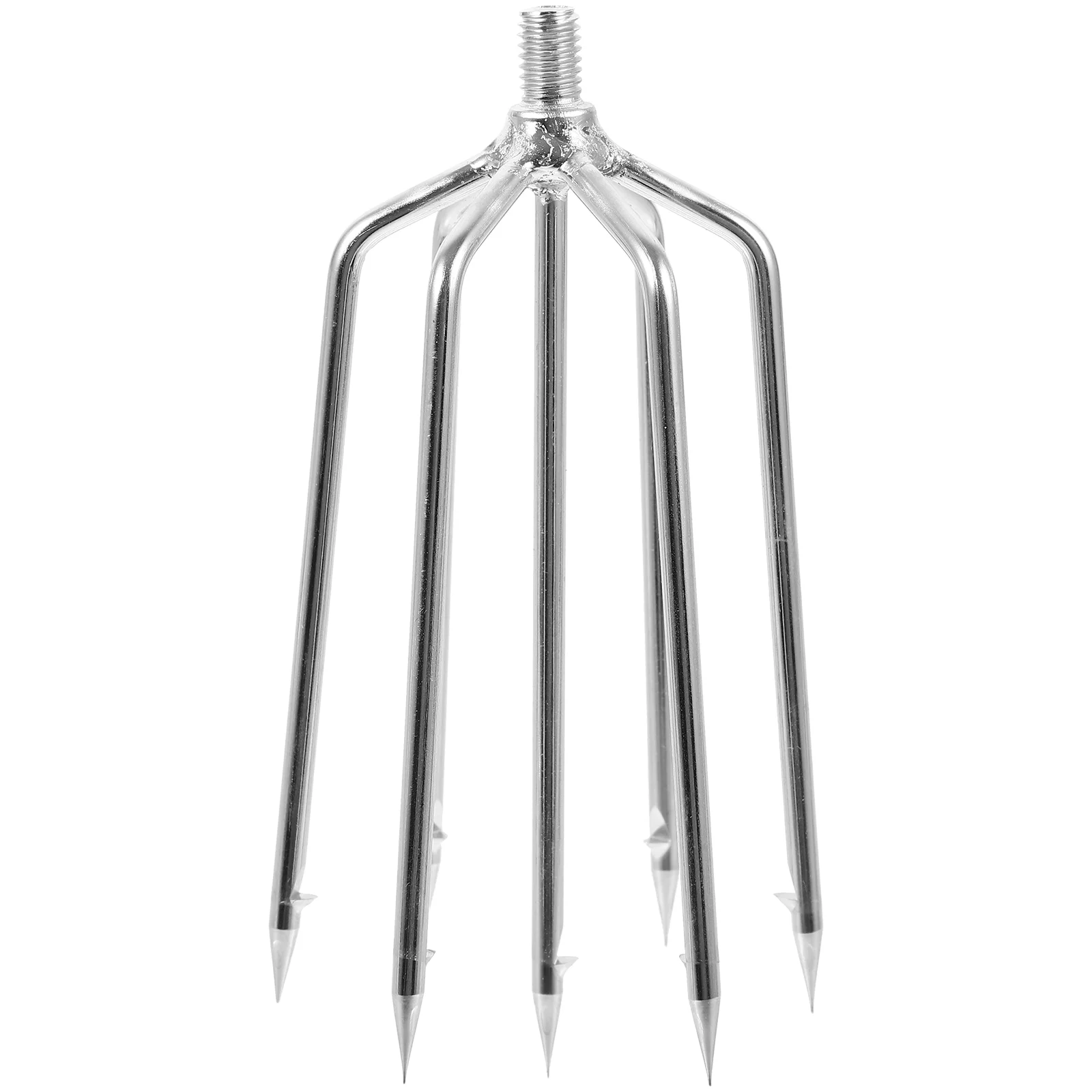 Stainless Steel 7 Prong Barb Fork Fishing Tool Multi Use Catch Fork Angling Accessories Metal Fishing Gadget for Anglers