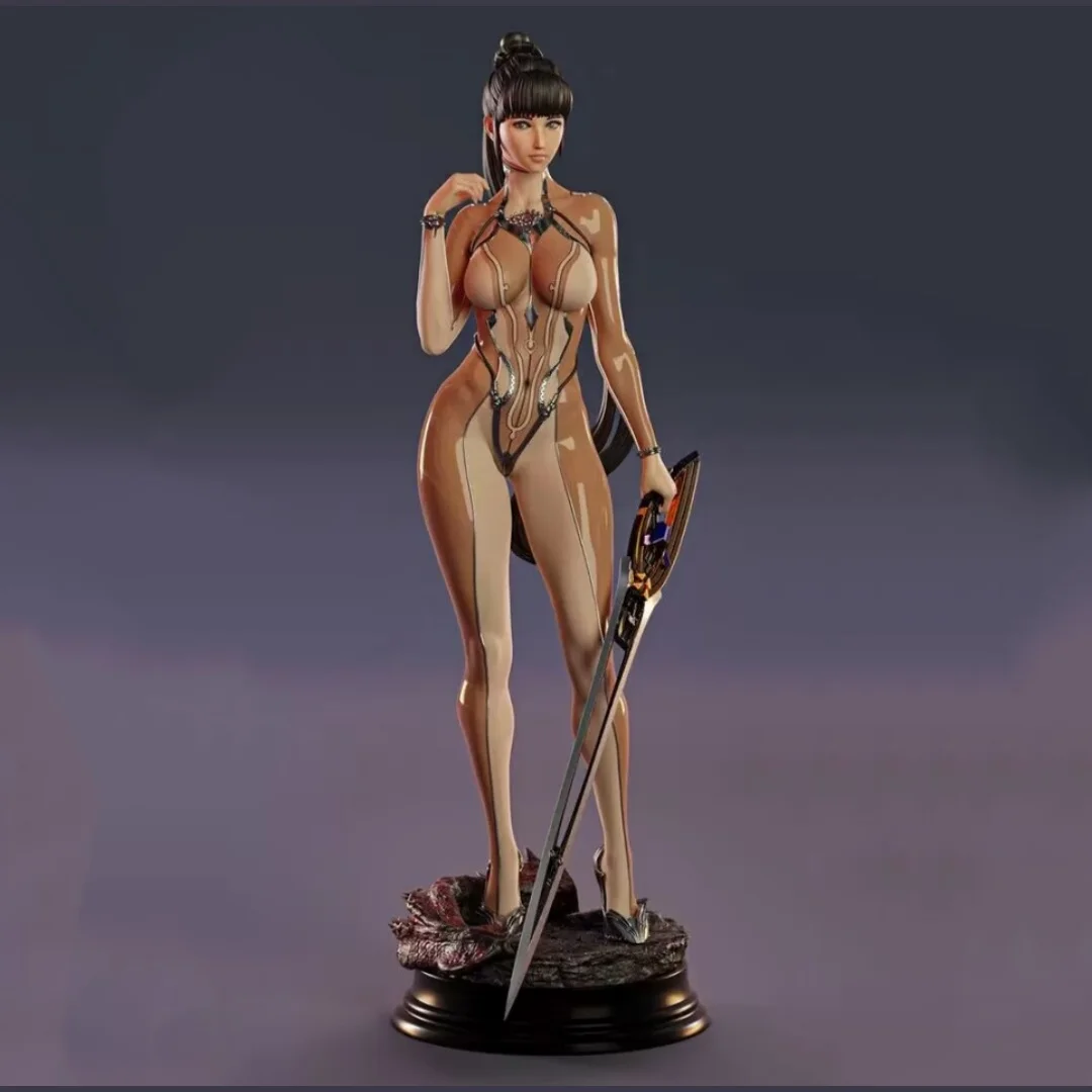 1/24 Scale Resin Figure Assemble Model Kit Eve Holds a Sword in Her Left Hand Unassembled Unpainted 3D Printing Toy 156