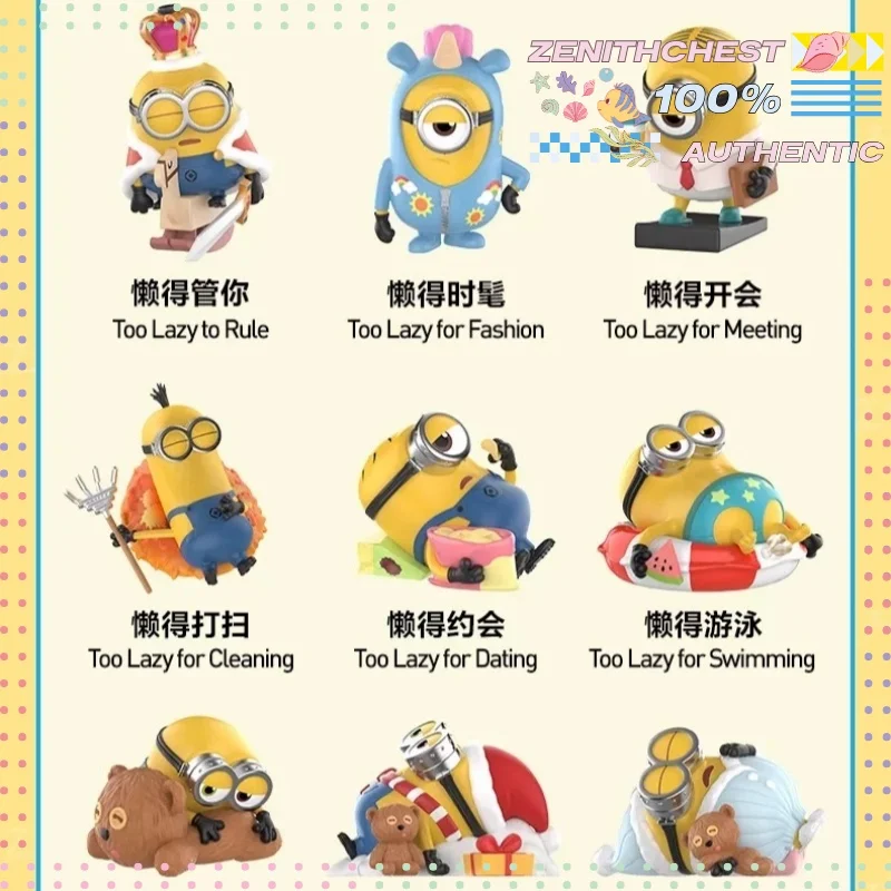 POPMART Minions Lazy Every Day Series Blind Box Figure Premium Collectible Designer Display Exclusive Keepsake Customized - view 6