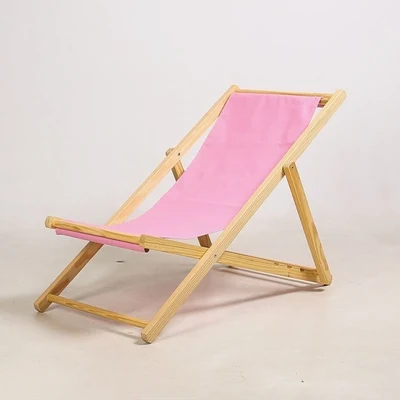 China Modern beach Chair Chair durable Outdoor Pool Sun wood Foldable Folding Sling Adult Beach Deckchairs