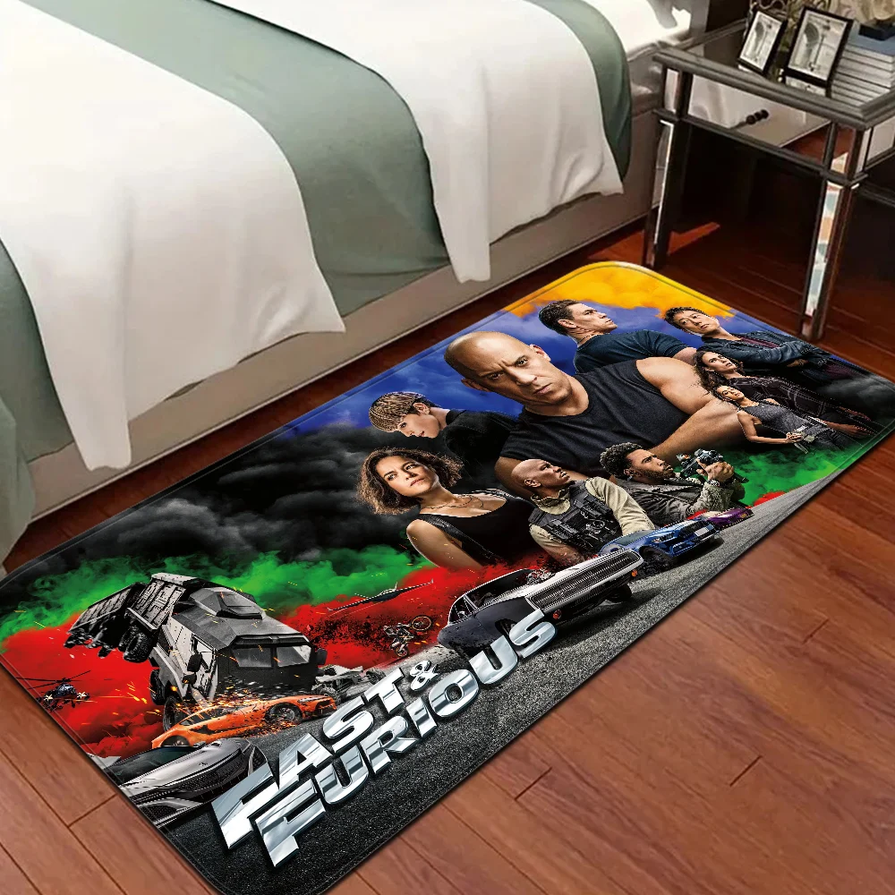 Fast and Furious Moive Door Mat Washable Non-Slip Living Room Sofa Chairs Area Mat Kitchen Doormat Area Rug