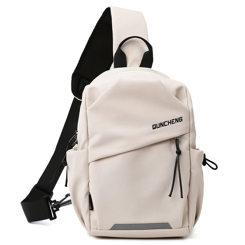 Men Chest Bag Casual Shoulder Bag Nylon Side Sling Bag Boy's Sports Outdoor Crossbody Bag For Men Running Cycling Small Backpack