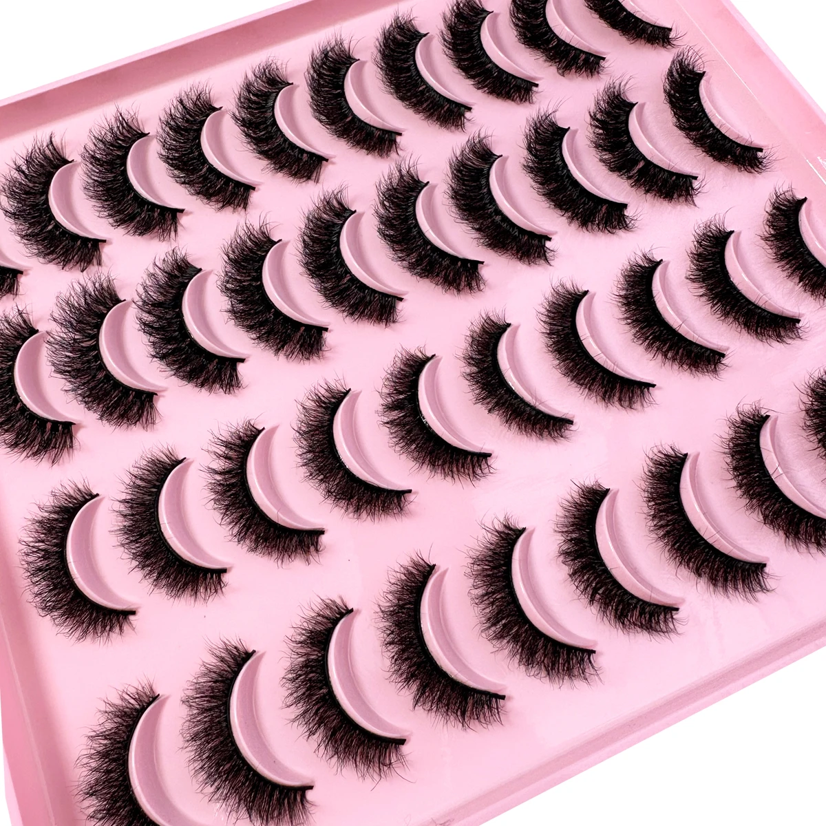 Mescolare 20 paia ciglia di visone 3D ciglia finte soffici spesse incrociate ciglia naturali visone estensione ciglia morbide forniture trucco