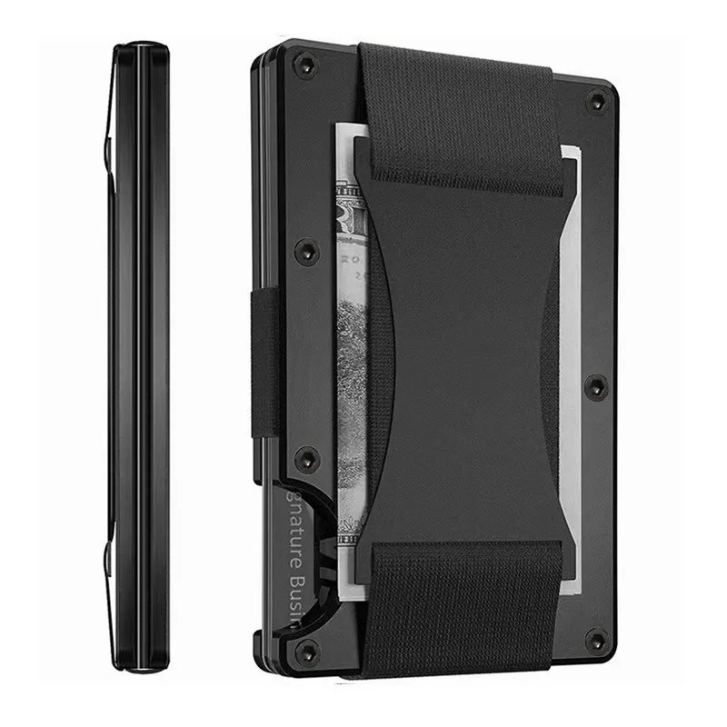 Carbon Fiber Metal Card Holder RFID Blocking Anti-theft Slim Credit Card Wallet