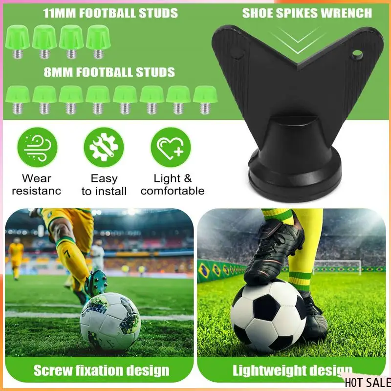 B72A 36 個サッカーブーツスタッドノンスリップネジネジ M6 プロフェッショナル交換スパイク SG に AG アディダスグリーン