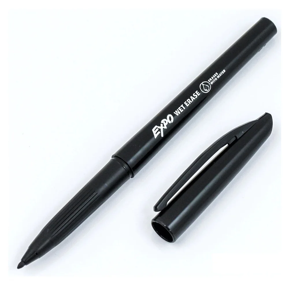 EXPO Wet Erase Markers Pen Semi-Permanent Overhead Transparency Markers Ultra Fine Tip Wet Erase Pen