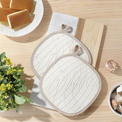 New Heat Resistant Towel Pot Holder Cotton Non-slip Mat Potholder Pot Holder Kitchen Baking Hot Pad Table Placemat Accessory