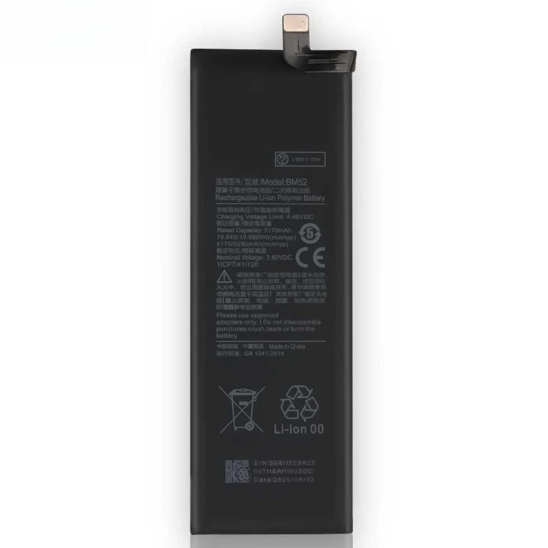 5260mAh BM52 Replacement Battery For Xiaomi Mi Note 10/ Note 10 Lite /Mi Note 10 Pro/CC9pro Mobile Phone batteries +tools