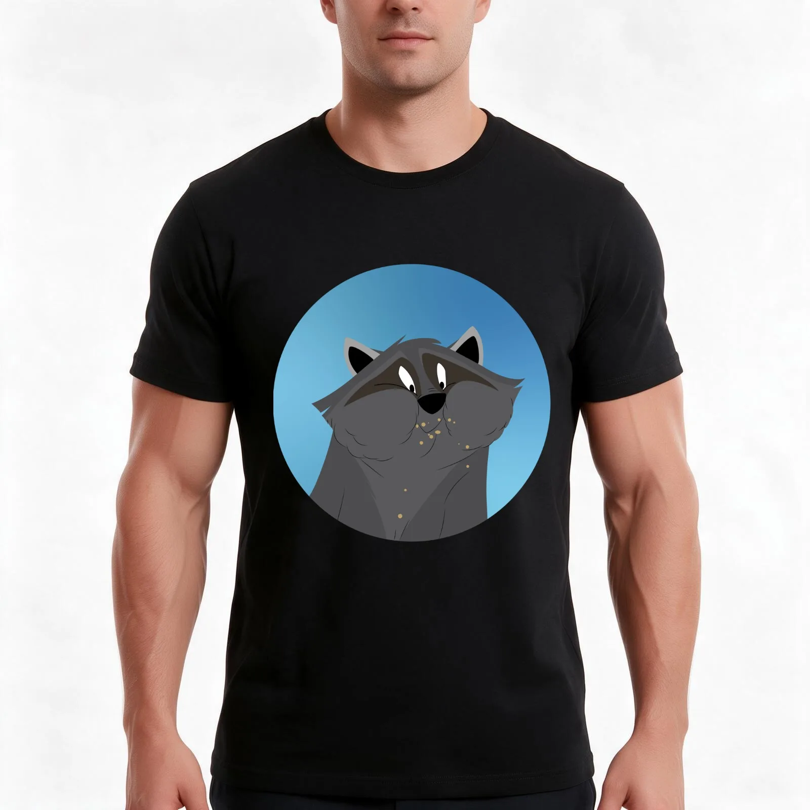 Meeko Pocahontas T-Shirt, Summer Casual Cotton Tee, Oversized Streetwear Tops, Vintage Graphic Print, Loose Fit Short Sleeve