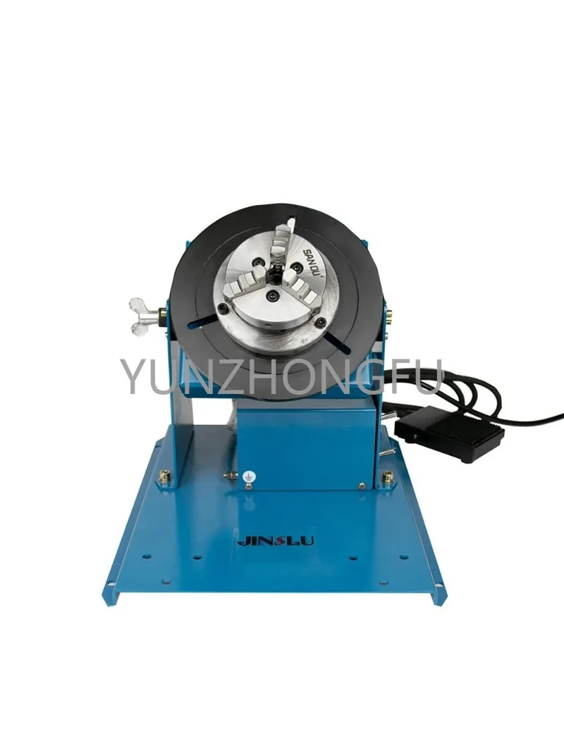 110V/220V BY-10 Rotary Welding Positioner Table Weld Positioning Equipment Small Welding Turntable with K01-63 Chuck