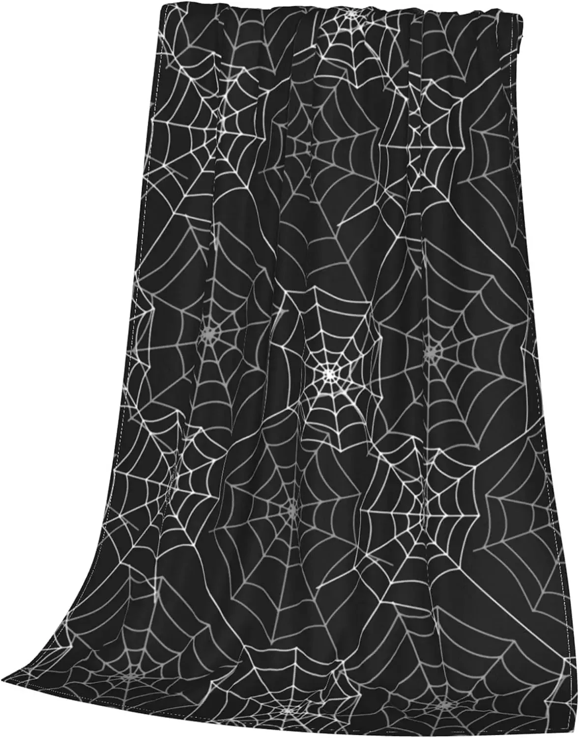 Spider Cobweb Spiderweb Halloween Goth Pattern Flannel Fleece Blanket Ultra-Soft Fluffy Warm Throw Blanket for Couch Bed Seasons