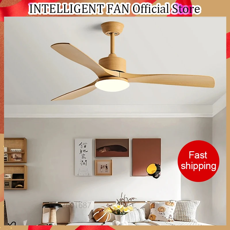 

36/42/52 Inch white Black 3 ABS Blade Pure Copper DC 30W Motor Ceiling Fan With 24W LED Light Support Remote Control