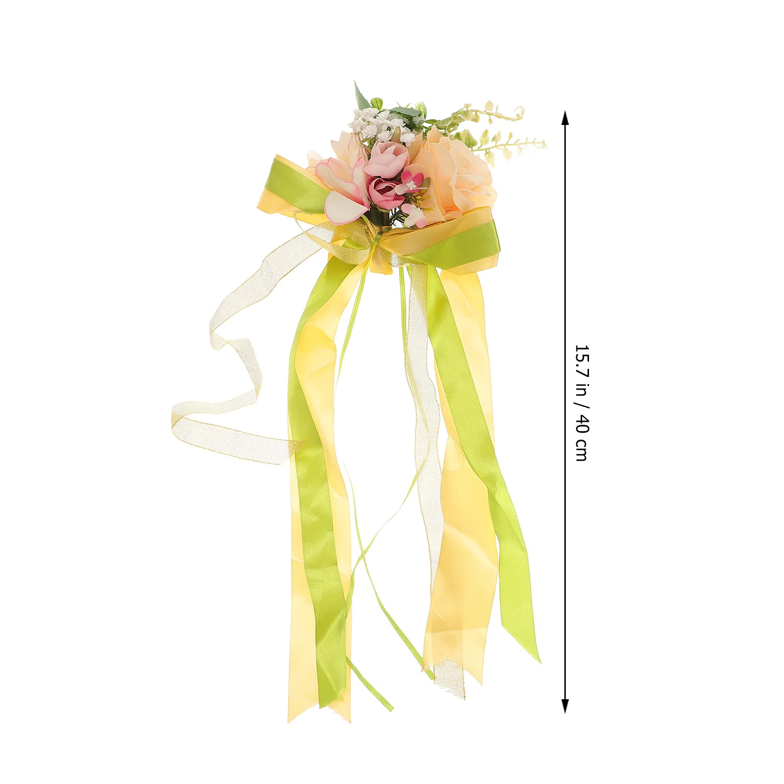 

2 Pcs Car Decoration Door Handle Flower Wedding Bridal Decorations Artificial Flowers