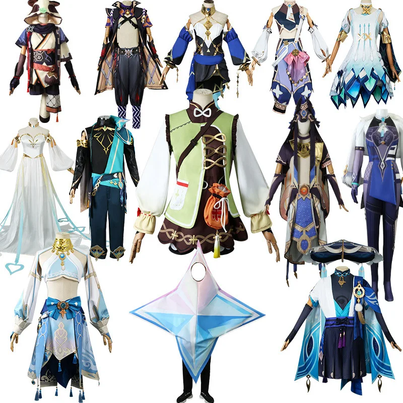 

Genshin Impact Cosplay Costume Set For Yaoyao, Laila And Sangonomiya Kokomi, Female Anime Character Outfits, Cute Girl Game