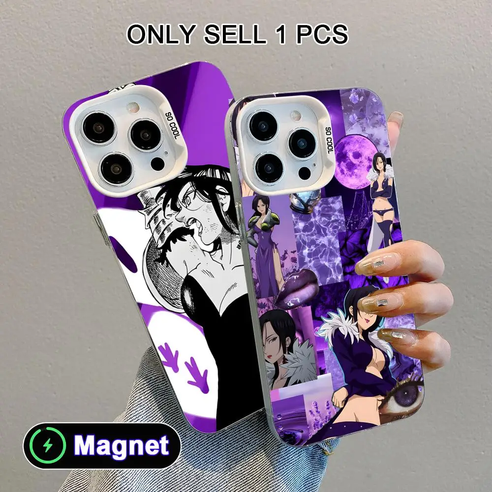 Seven Deadly Sins Merlin Phone Case for iPhone 17 16 15 14 13 12 11 X XR XS Air Pro Max Plus Colorful Silver Magnet Cover - view 3