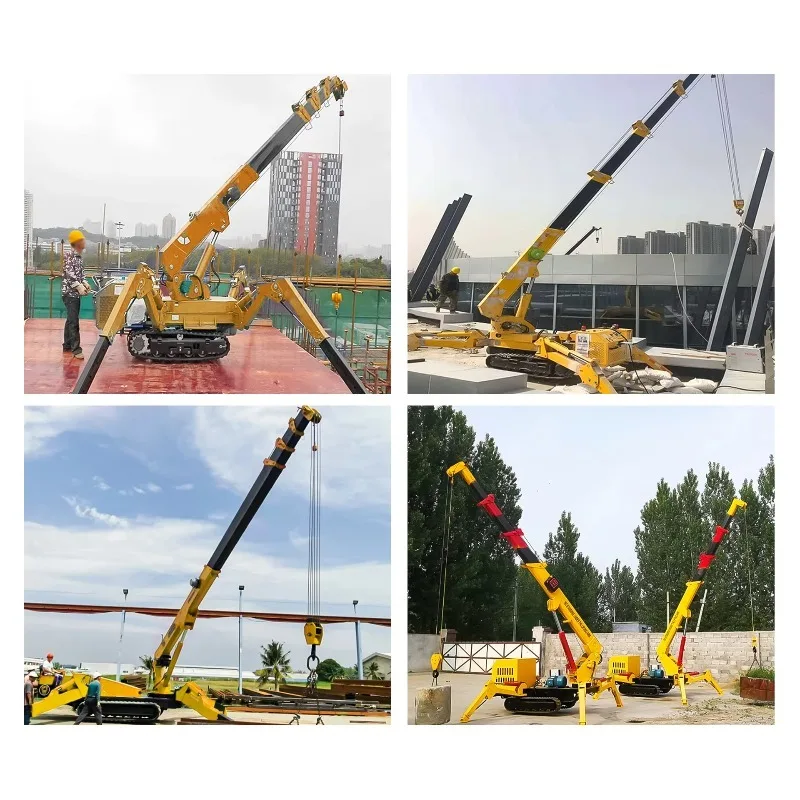 Crane Spider Mini Remote Control Berkualitas Tinggi 3 Ton untuk Segala Medan Luar Ruangan