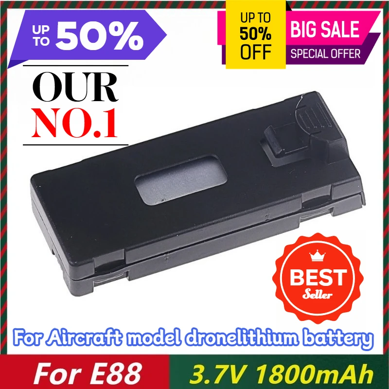 

1800mAh 3.7V Drone Batterys for E88 Drone Parts Aircraft Model Drone Lithium Battery