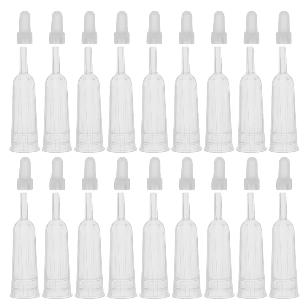 

50pcs Ampoule Bottles Transparent Dropper Cap Liquid Distribution Tpe Tips Vial Toppers Replacement Dispensing Accessories