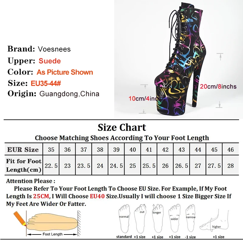 New Geometric High Heel 20CM/8Inch Lady Boots Platform Lace Up Sexy Model Shows Party Pole Dance Short Boots Strappy Shoes Women