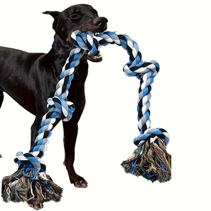 

1pc Heavy-Duty Dog Rope Toy with Teeth Cleaning & Chewing - Extra Long Rope -Durable Chew Toy for Teeth Cleaning dog accessories