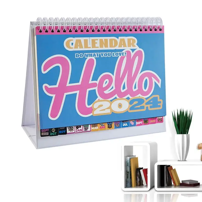 2024 Calendar For Desk Desk Daily Calendar Flip-up Design Table Monthly Calendar For Apartment Study Room Desktop