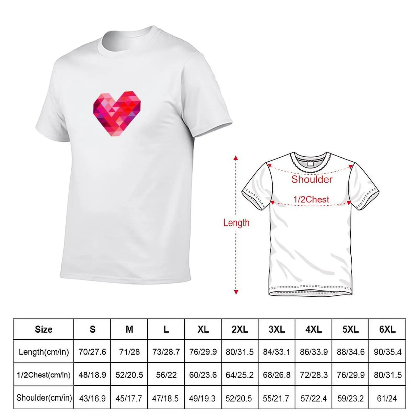 Prism Heart T-Shirt hippie clothes football t shirt men clothes