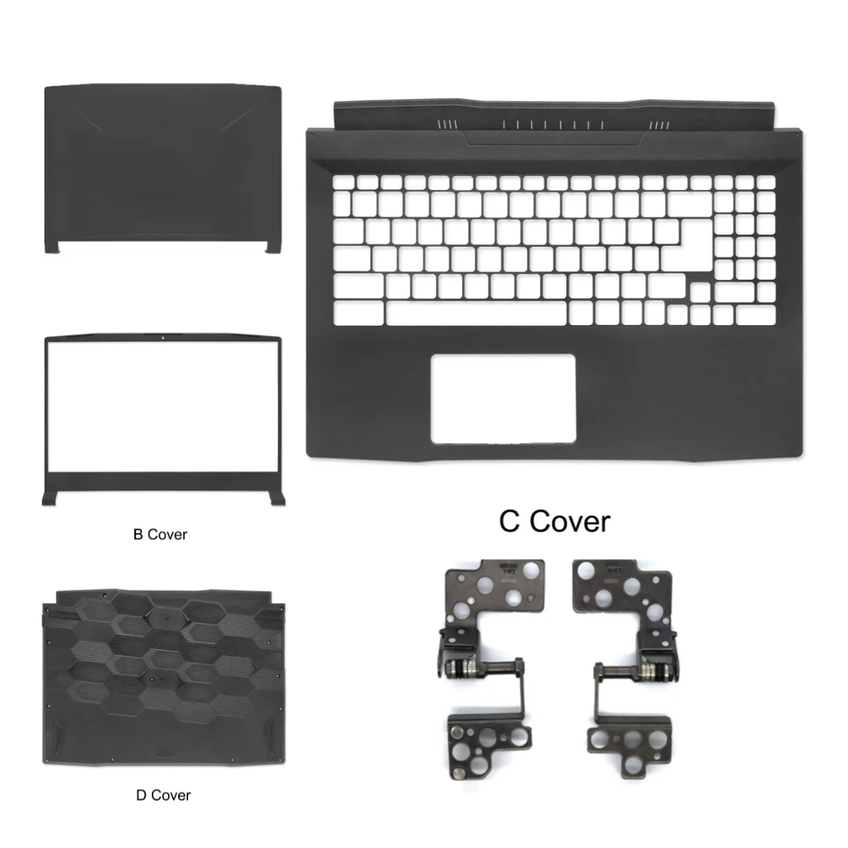 for Bravo 15 B5DD MS-158K 1585 1583: LCD Screen, Top Cover, Screen Frame, Palm Rest, Hinge, Bottom Case, ABCD Case shell